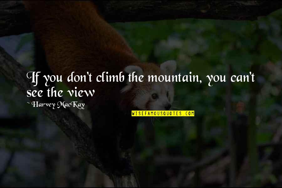 Good Belieber Quotes By Harvey MacKay: If you don't climb the mountain, you can't