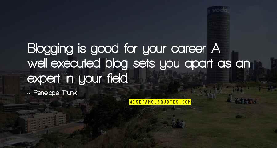 Good Blogging Quotes By Penelope Trunk: Blogging is good for your career. A well-executed