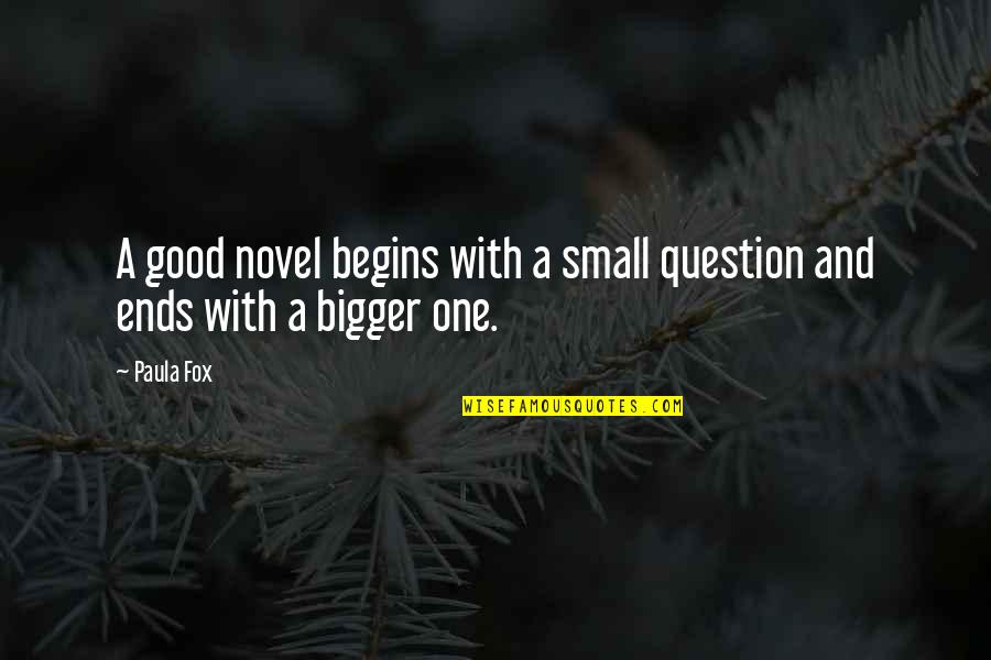 Good But Small Quotes By Paula Fox: A good novel begins with a small question