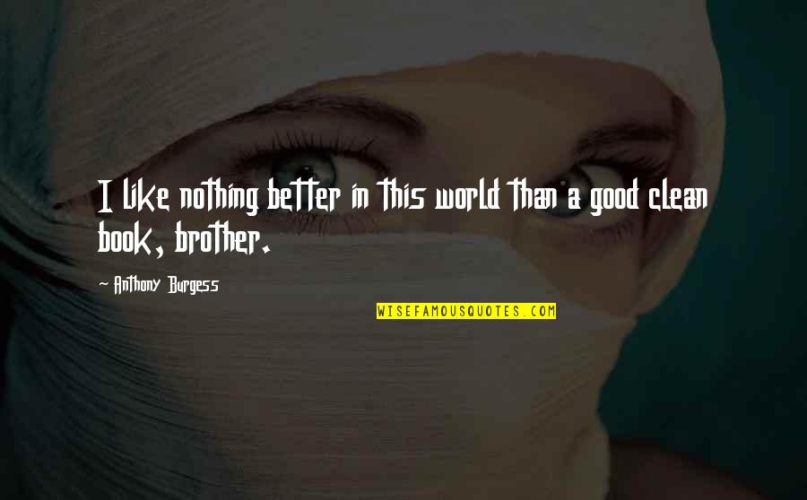 Good Clean Quotes By Anthony Burgess: I like nothing better in this world than