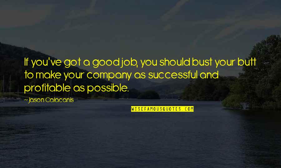 Good Company Quotes By Jason Calacanis: If you've got a good job, you should