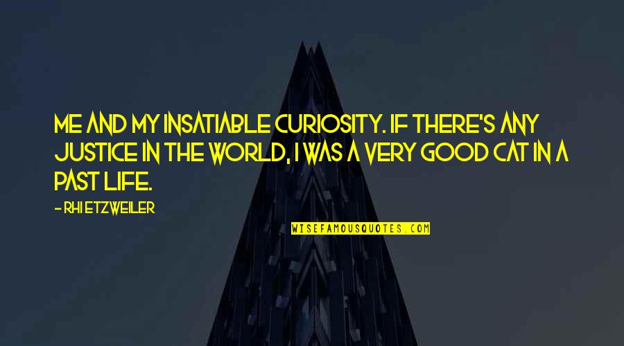 Good Curiosity Quotes By Rhi Etzweiler: Me and my insatiable curiosity. If there's any