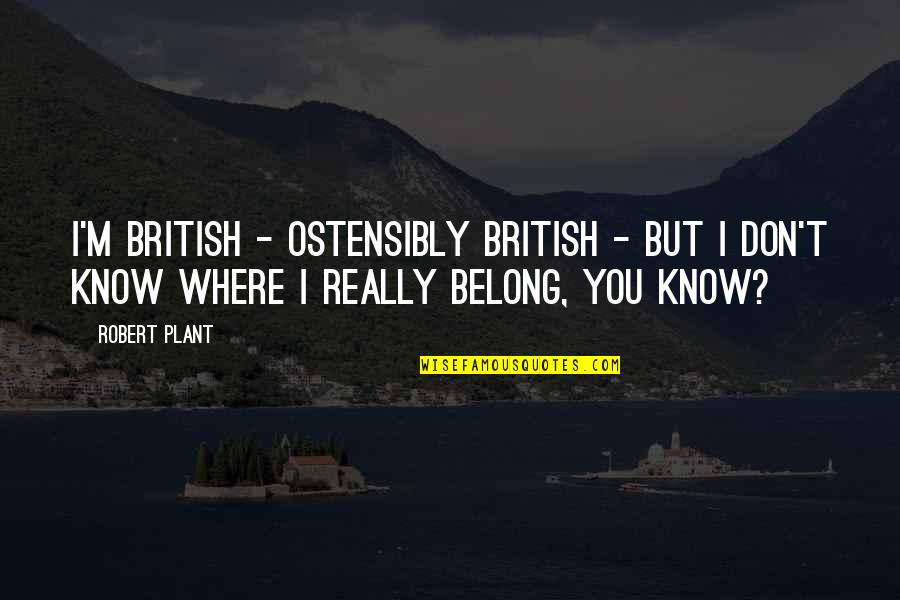 Good Curiosity Quotes By Robert Plant: I'm British - ostensibly British - but I