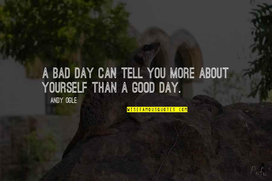Good Day Bad Day Quotes By Andy Ogle: A bad day can tell you more about