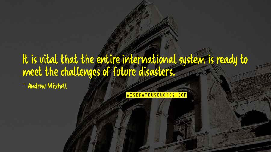 Good Dissociation Quotes By Andrew Mitchell: It is vital that the entire international system Good Dissociation Quotes By Andrew Mitchell: It is vital that the entire international system