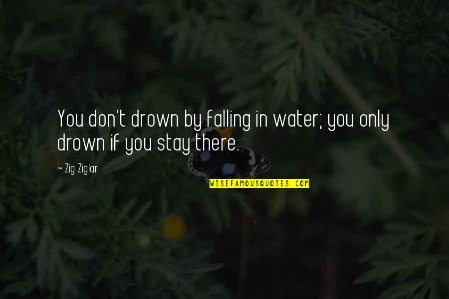 Good Divorce Quotes By Zig Ziglar: You don't drown by falling in water; you