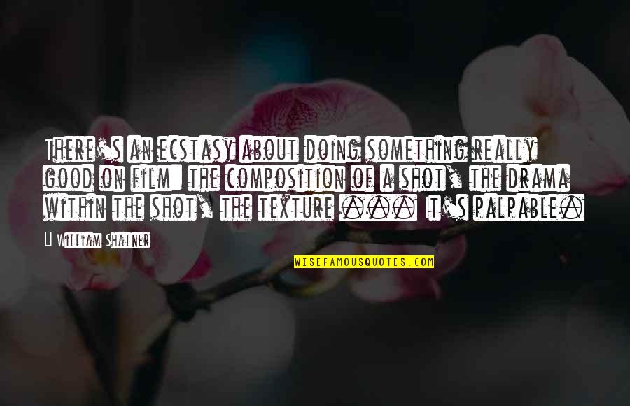 Good Drama Quotes By William Shatner: There's an ecstasy about doing something really good