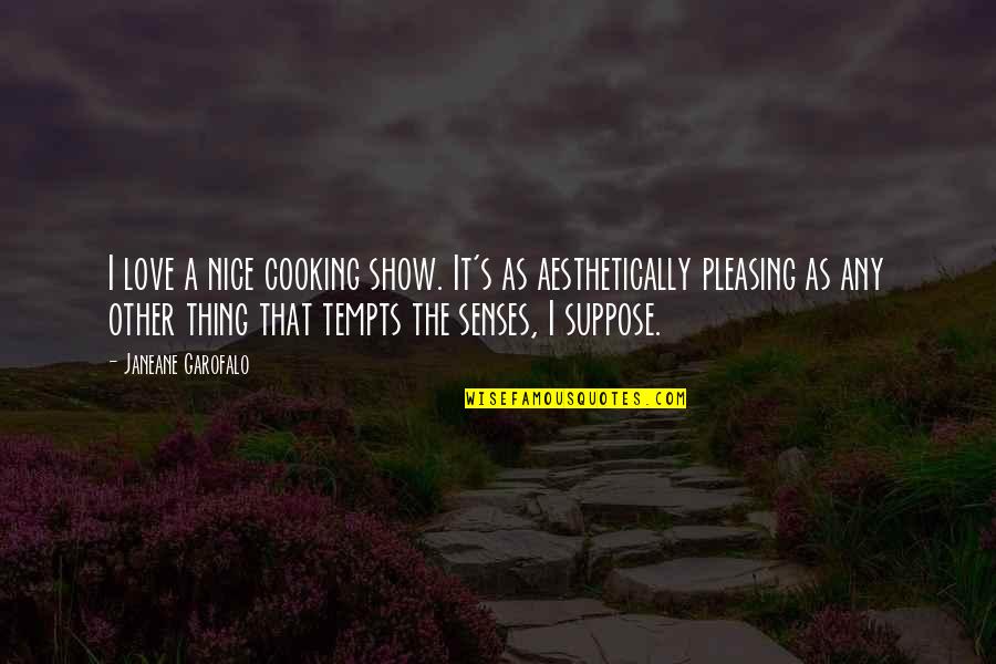Good Election Quotes By Janeane Garofalo: I love a nice cooking show. It's as Good Election Quotes By Janeane Garofalo: I love a nice cooking show. It's as