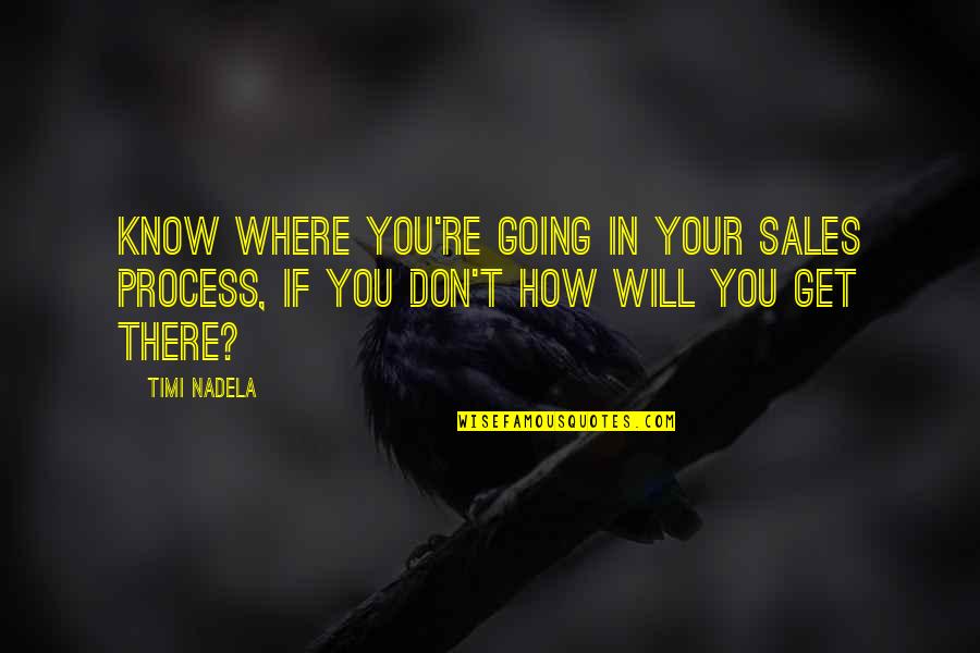 Good Elsa Quotes By Timi Nadela: Know where you're going in your sales process,