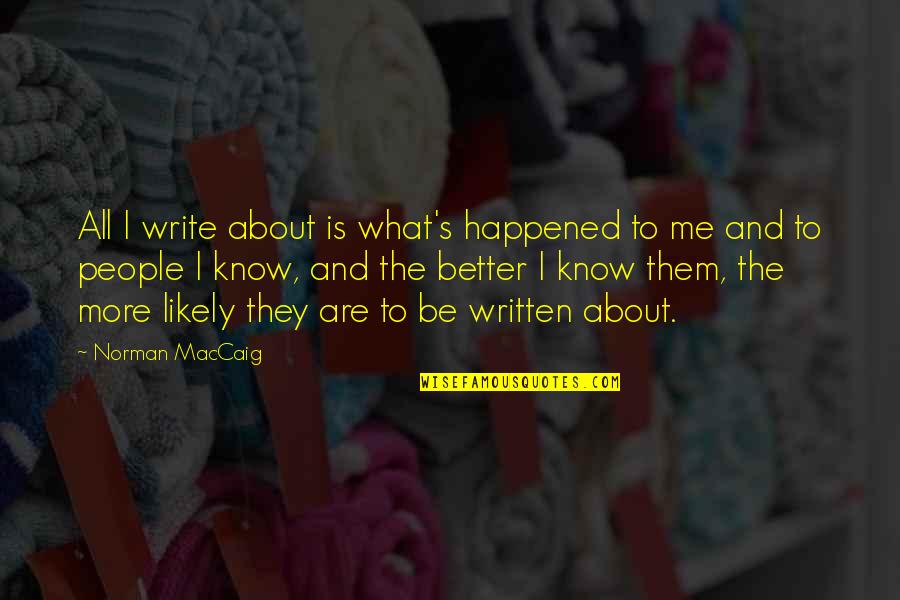 Good Evening God Is Good Quotes By Norman MacCaig: All I write about is what's happened to Good Evening God Is Good Quotes By Norman MacCaig: All I write about is what's happened to