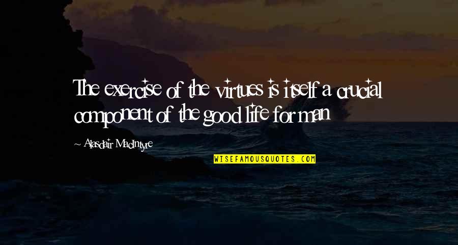 Good Exercise Quotes By Alasdair MacIntyre: The exercise of the virtues is itself a