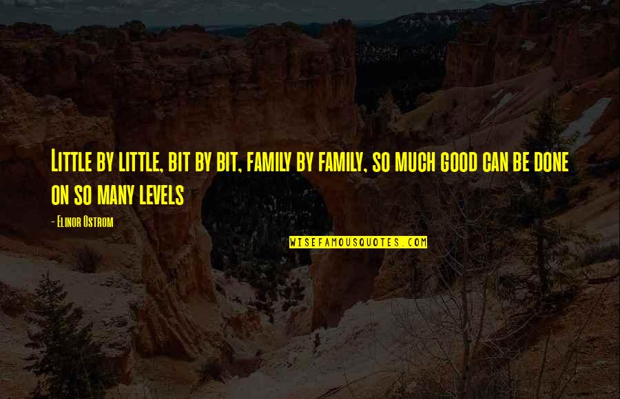 Good Family Quotes By Elinor Ostrom: Little by little, bit by bit, family by