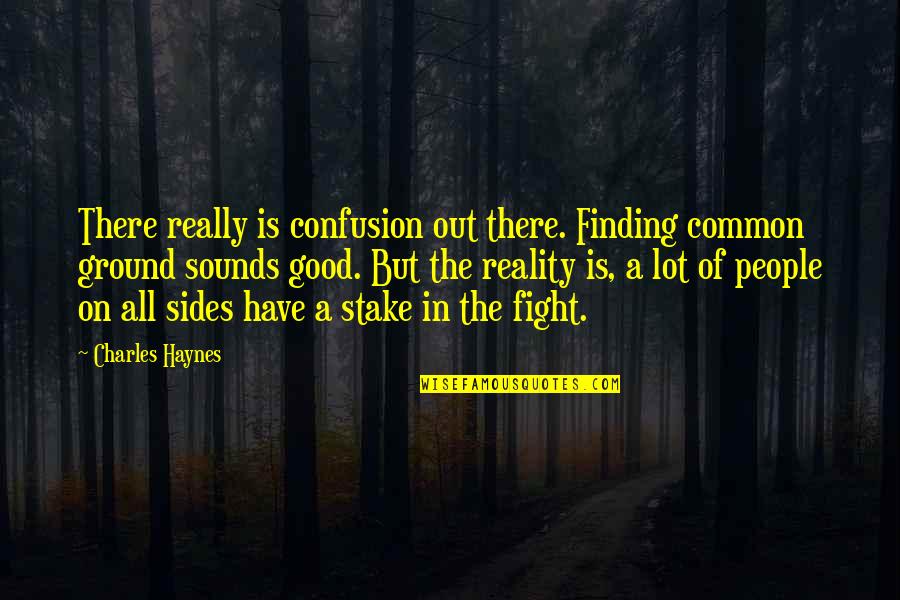 Good Fight Quotes By Charles Haynes: There really is confusion out there. Finding common