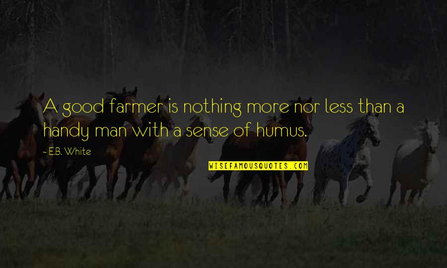 Good For Nothing Man Quotes By E.B. White: A good farmer is nothing more nor less