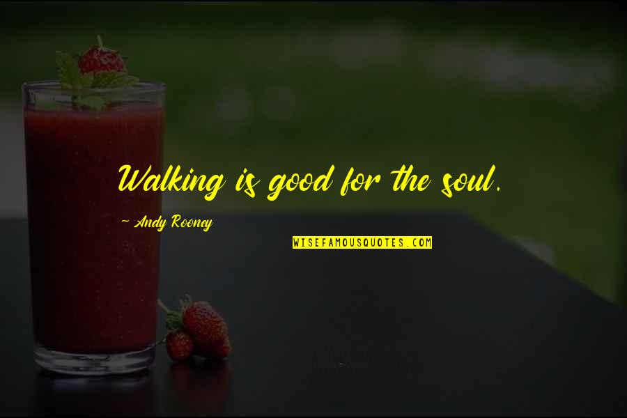 Good For The Soul Quotes By Andy Rooney: Walking is good for the soul.