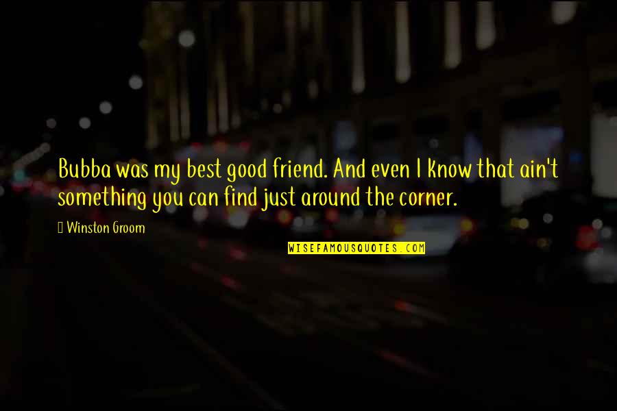 Good Friend And Best Friend Quotes By Winston Groom: Bubba was my best good friend. And even