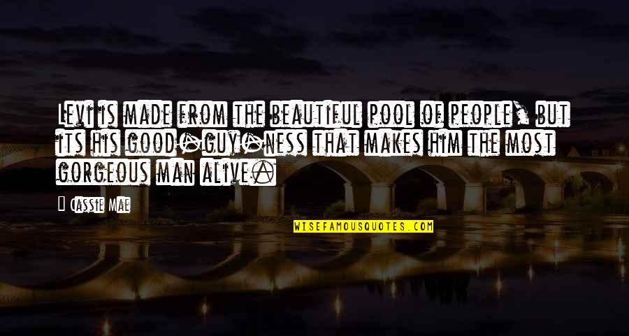 Good Guy Quotes By Cassie Mae: Levi is made from the beautiful pool of