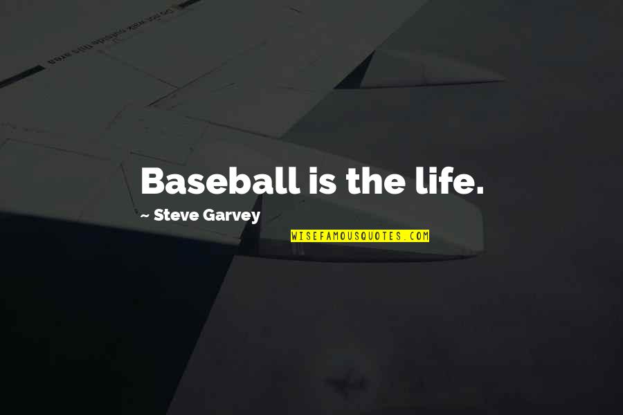 Good Gym Workout Quotes By Steve Garvey: Baseball is the life.