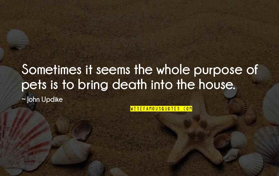 Good Head And Good Heart Quotes By John Updike: Sometimes it seems the whole purpose of pets
