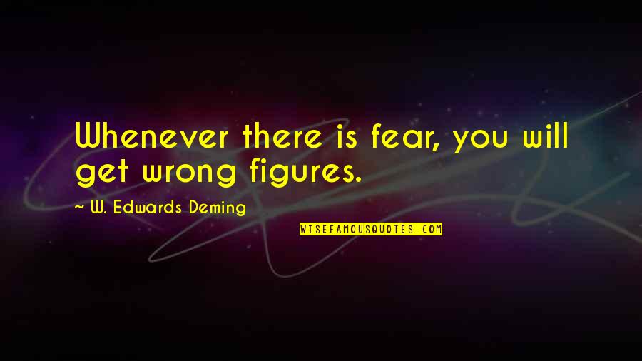 Good Headline Quotes By W. Edwards Deming: Whenever there is fear, you will get wrong