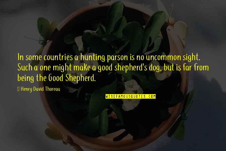 Good Hunting Dog Quotes By Henry David Thoreau: In some countries a hunting parson is no