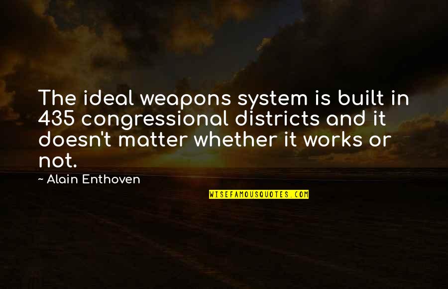 Good Idea For Senior Quotes By Alain Enthoven: The ideal weapons system is built in 435