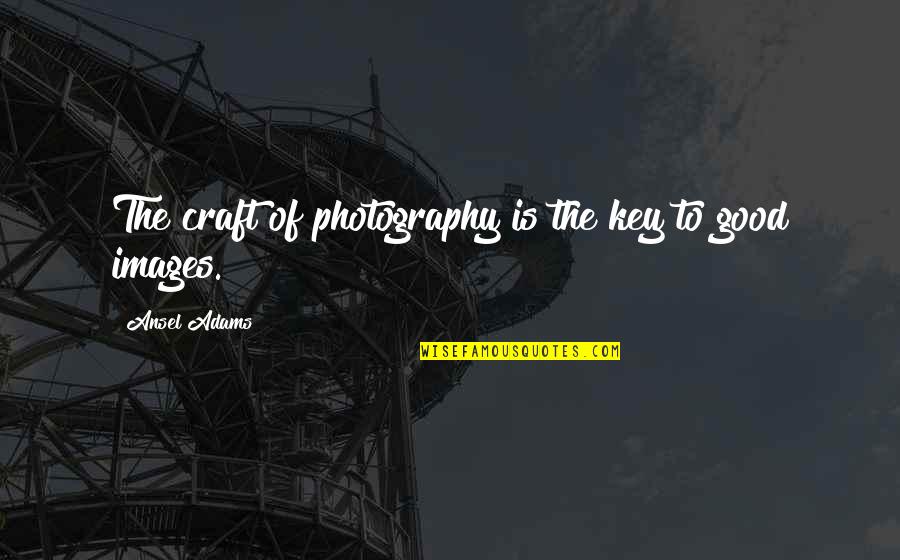 Good Images And Quotes By Ansel Adams: The craft of photography is the key to