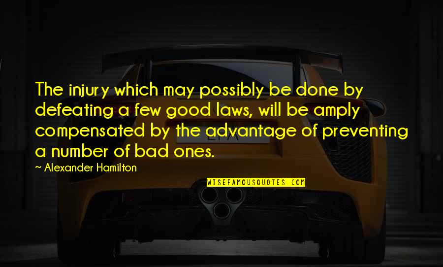 Good In Laws Quotes By Alexander Hamilton: The injury which may possibly be done by