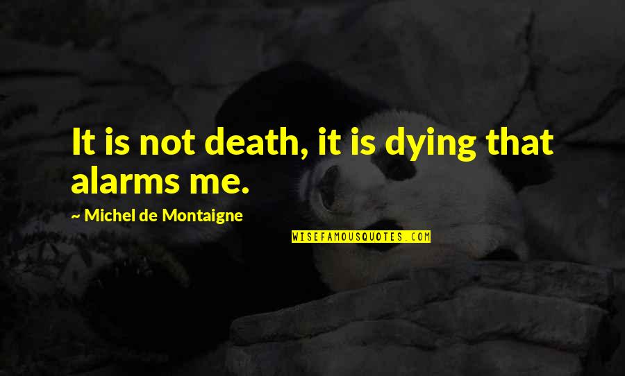 Good Insta Bios Quotes By Michel De Montaigne: It is not death, it is dying that