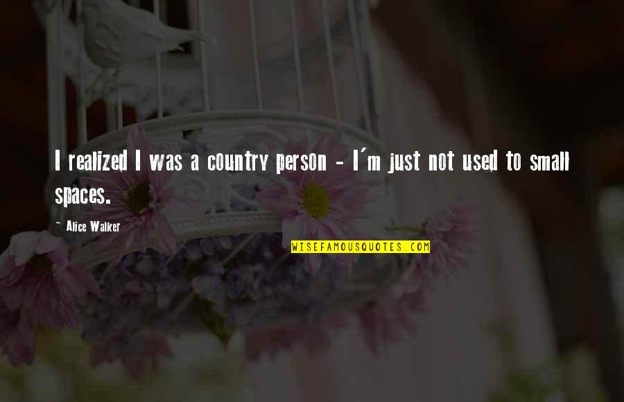 Good Investigation Quotes By Alice Walker: I realized I was a country person -