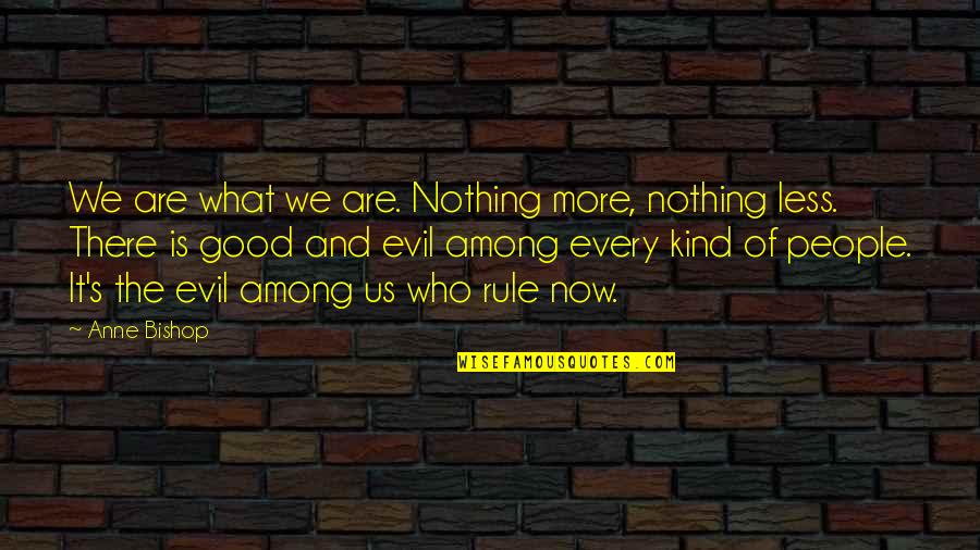 Good Is Now Quotes By Anne Bishop: We are what we are. Nothing more, nothing