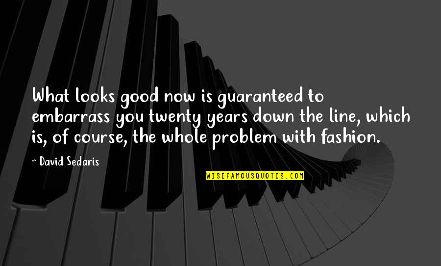 Good Is Now Quotes By David Sedaris: What looks good now is guaranteed to embarrass