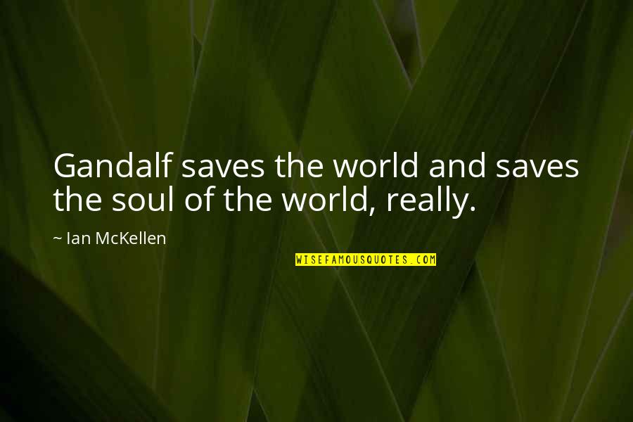 Good John Deere Quotes By Ian McKellen: Gandalf saves the world and saves the soul