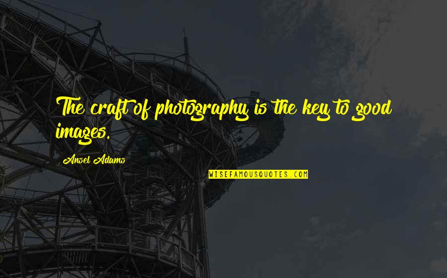 Good Key Quotes By Ansel Adams: The craft of photography is the key to