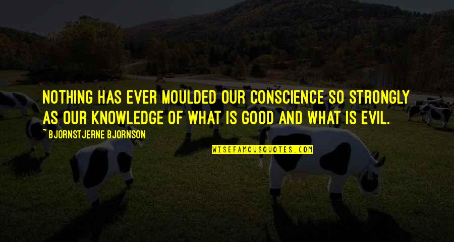 Good Knowledge Quotes By Bjornstjerne Bjornson: Nothing has ever moulded our conscience so strongly