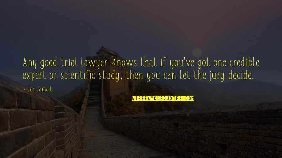 Good Lawyer Quotes By Joe Jamail: Any good trial lawyer knows that if you've