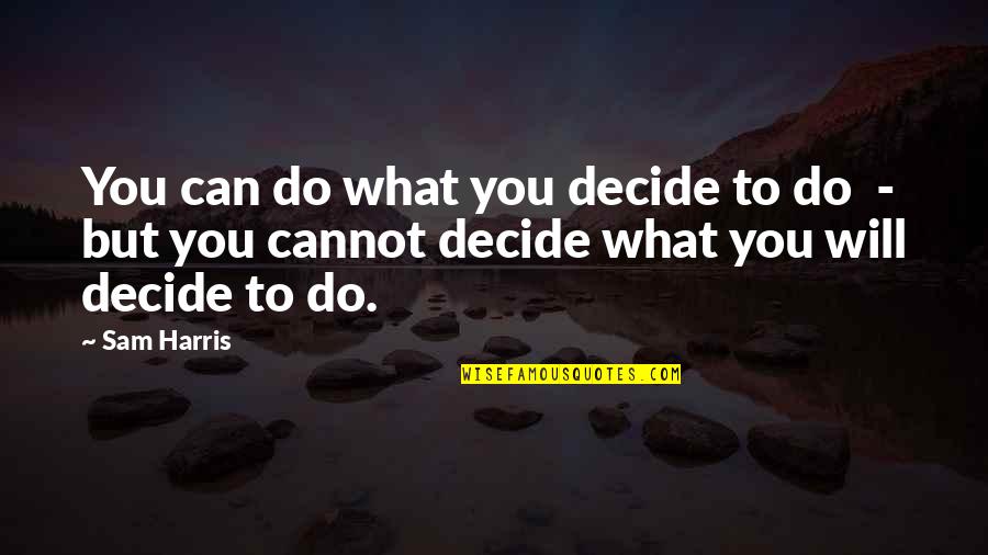 Good Leaders And Bad Leaders Quotes By Sam Harris: You can do what you decide to do