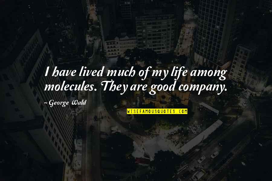 Good Life Lived Quotes By George Wald: I have lived much of my life among