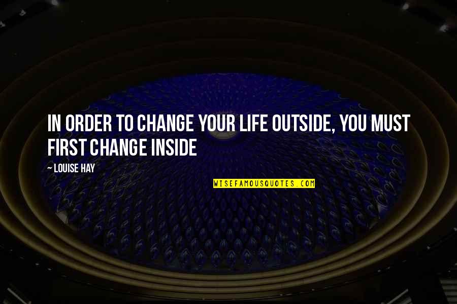Good Malaysia Quotes By Louise Hay: In order to change your life outside, you