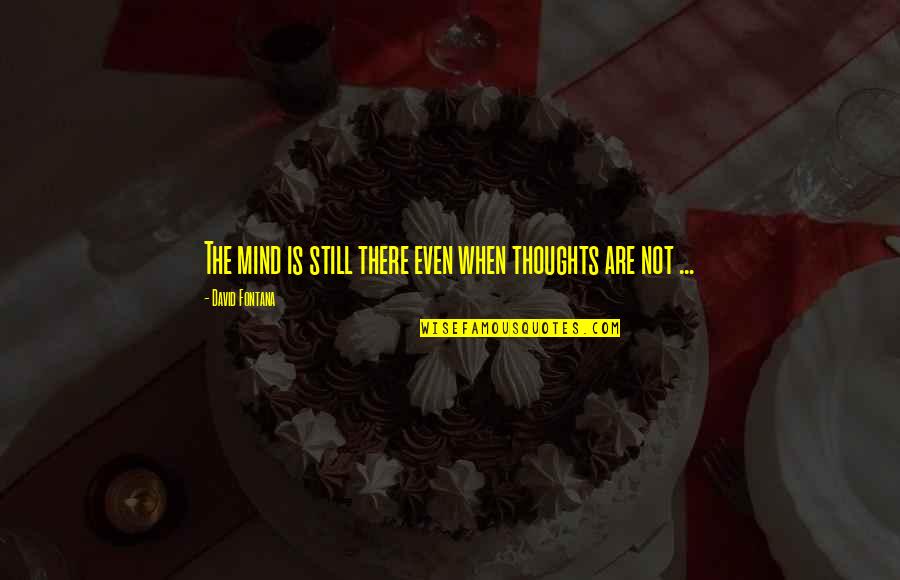 Good Midwifery Quotes By David Fontana: The mind is still there even when thoughts Good Midwifery Quotes By David Fontana: The mind is still there even when thoughts