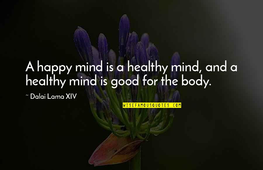 Good Mind In Good Body Quotes By Dalai Lama XIV: A happy mind is a healthy mind, and