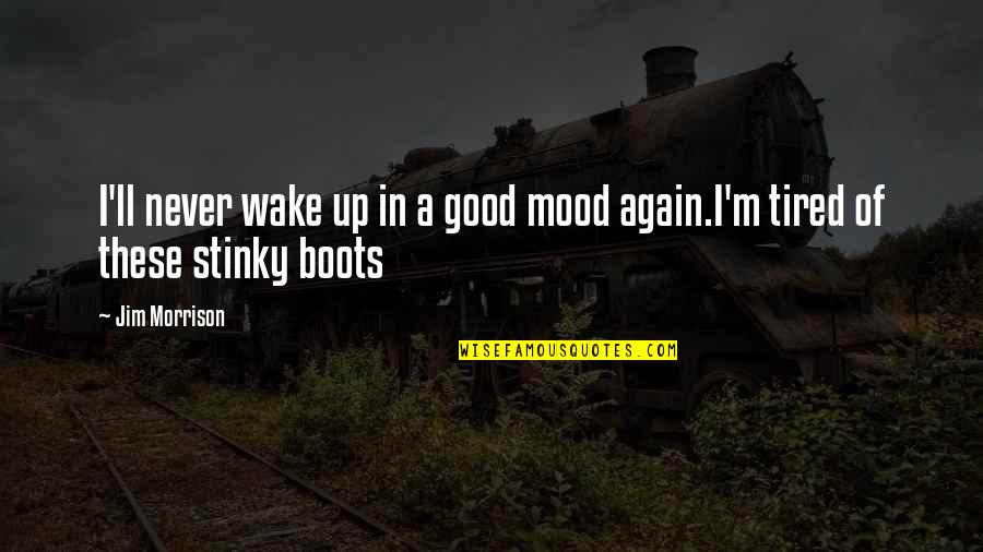 Good Mood Quotes By Jim Morrison: I'll never wake up in a good mood