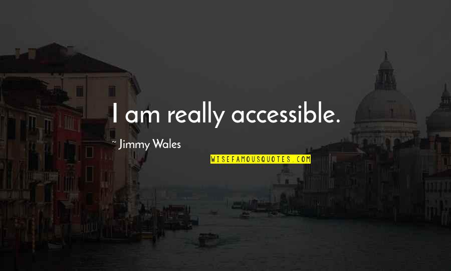 Good Night Rest Quotes By Jimmy Wales: I am really accessible.