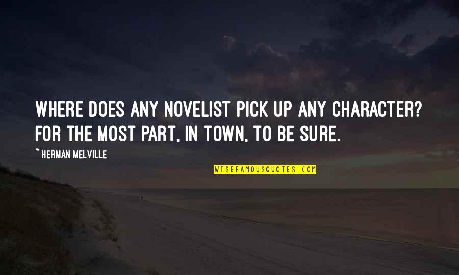 Good Night Sunday Quotes By Herman Melville: Where does any novelist pick up any character?