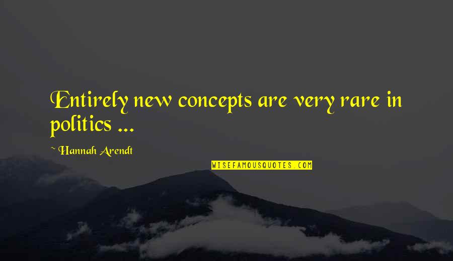 Good Night Wishes To Friends Quotes By Hannah Arendt: Entirely new concepts are very rare in politics