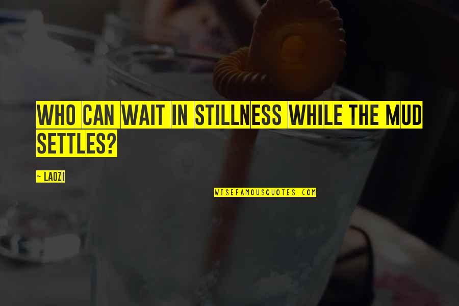 Good No Smoking Quotes By Laozi: Who can wait in stillness while the mud