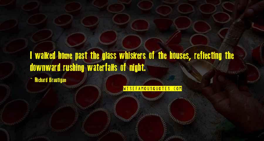 Good Norman Maccaig Quotes By Richard Brautigan: I walked home past the glass whiskers of Good Norman Maccaig Quotes By Richard Brautigan: I walked home past the glass whiskers of