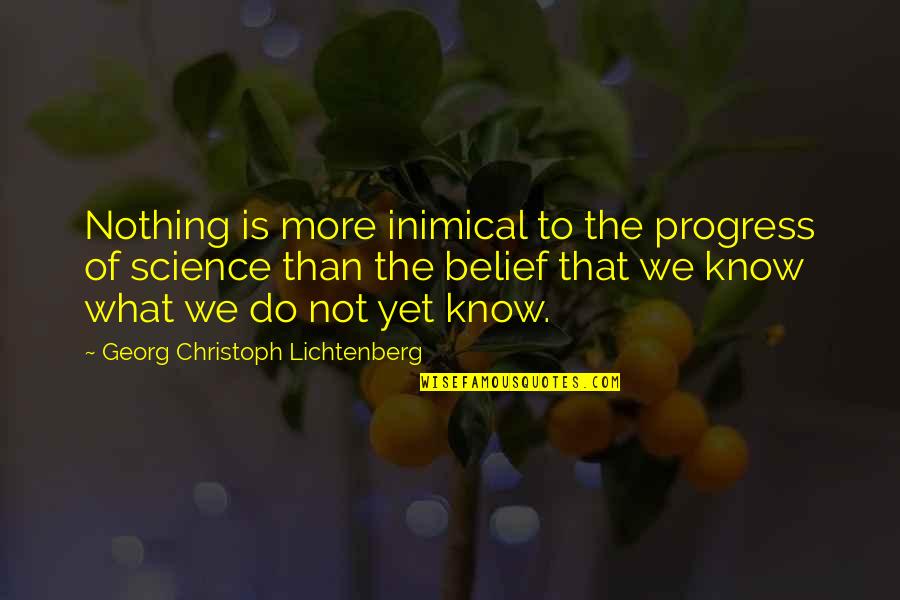 Good Obi Wan Quotes By Georg Christoph Lichtenberg: Nothing is more inimical to the progress of