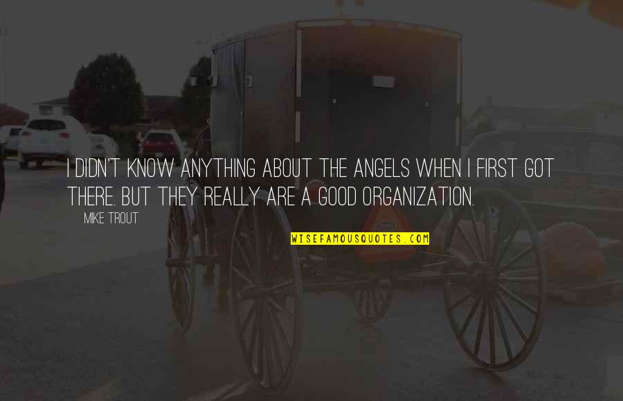 Good Organization Quotes By Mike Trout: I didn't know anything about the Angels when