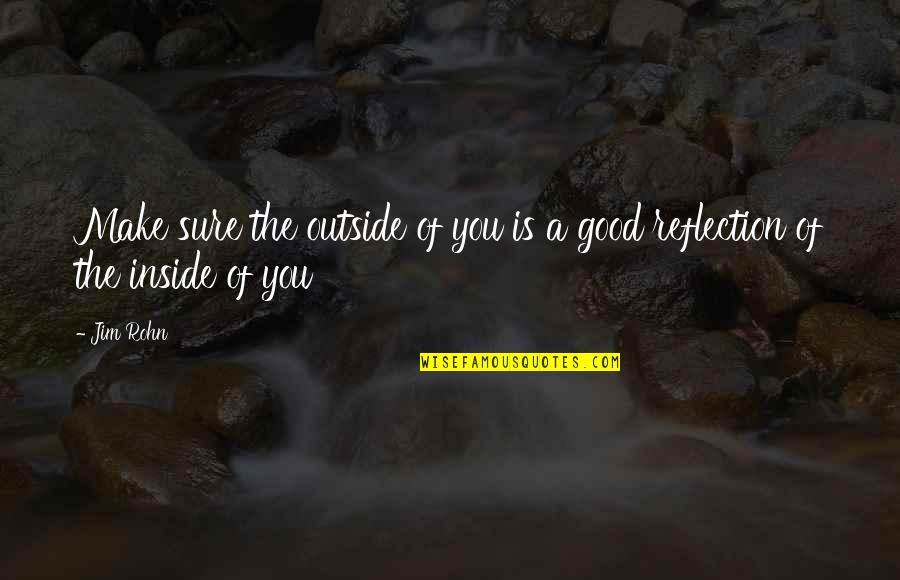 Good Outside Quotes By Jim Rohn: Make sure the outside of you is a